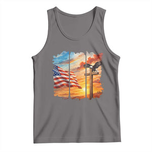 Faith And Freedom Christian American Flag Eagle Tank Top American Faith Pride TS12 Deep Heather Print Your Wear
