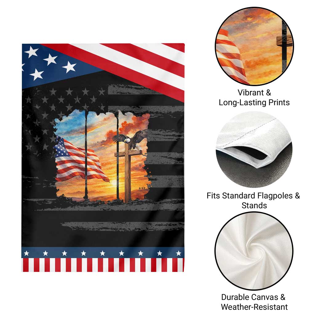 Faith And Freedom Christian American Flag Eagle Garden Flag American Faith Pride TS12 Print Your Wear