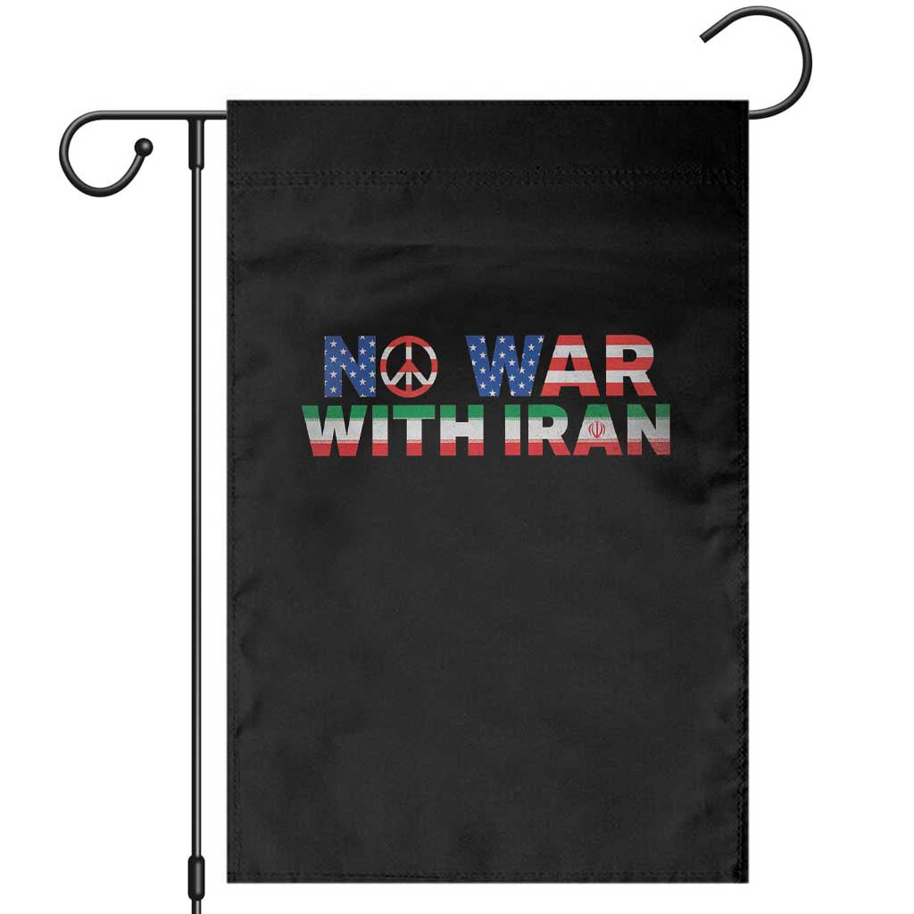 No War USA Iran Flag Garden Flag Iranian Freedom Peace Advocate Gift TS12 Black Print Your Wear