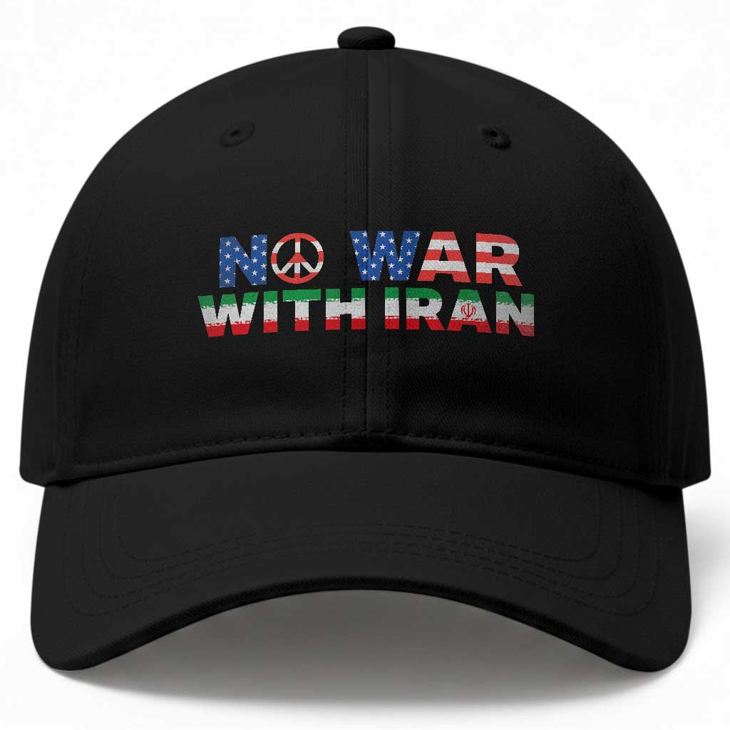 No War USA Iran Flag Baseball Cap Iranian Freedom Peace Advocate Gift TS12 Print Your Wear