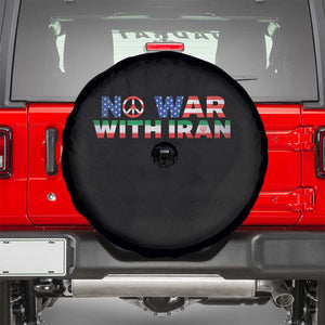 No War USA Iran Flag Spare Tire Cover Iranian Freedom Peace Advocate Gift TS12 Black Print Your Wear