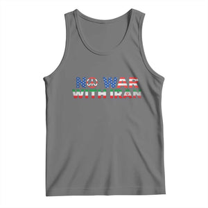 No War USA Iran Flag Tank Top Iranian Freedom Peace Advocate Gift TS12 Black Heather Print Your Wear