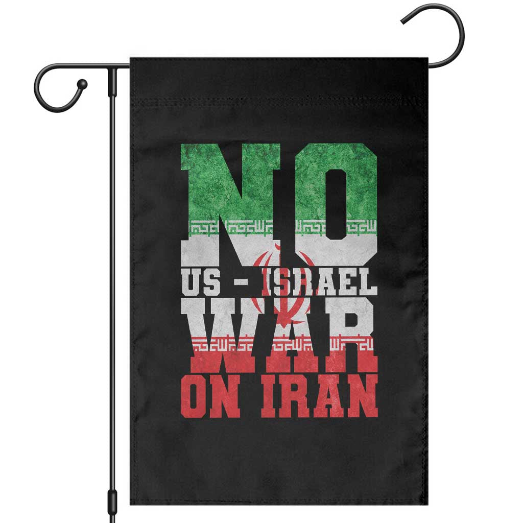 No Us Israel War On Iran Garden Flag Anti War Political Protest Statement TS12 Black Print Your Wear