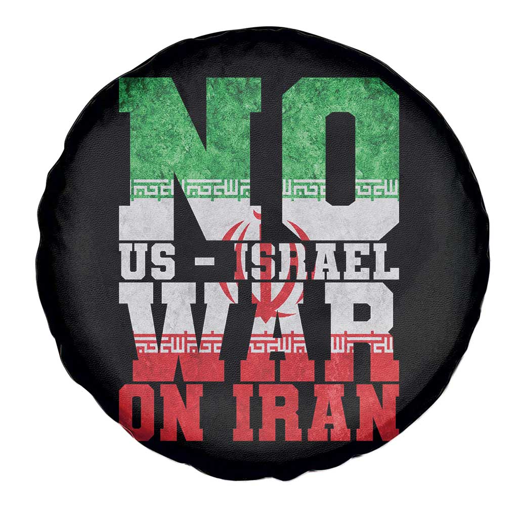 No Us Israel War On Iran Spare Tire Cover Anti War Political Protest Statement TS12 Print Your Wear