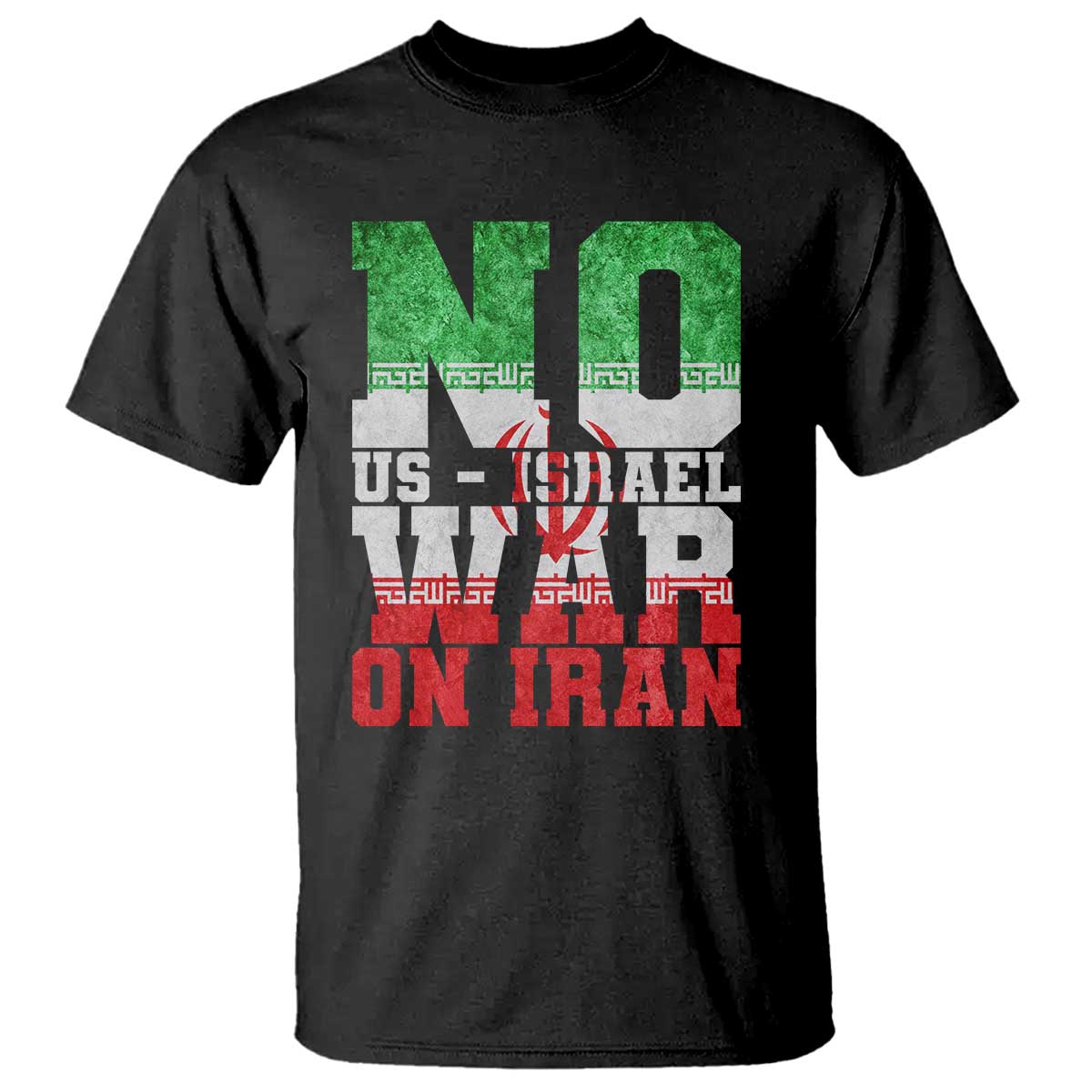 No Us Israel War On Iran T Shirt Anti War Political Protest Statement TS12 Black Print Your Wear