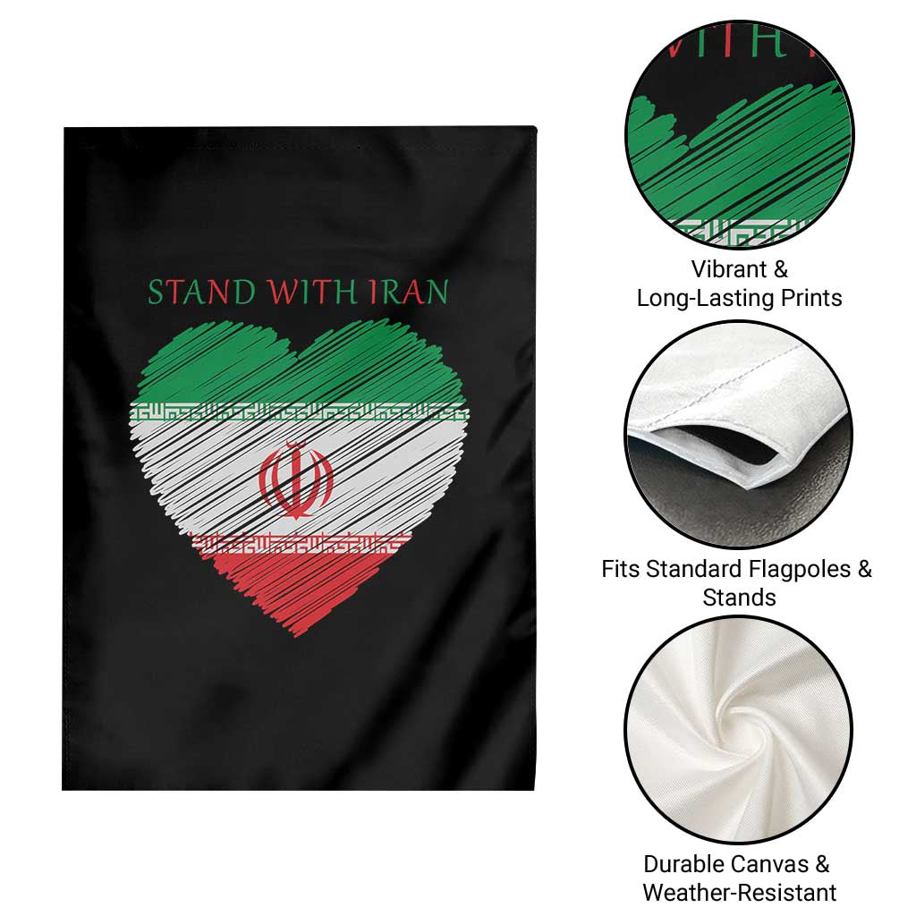 Stand With Iran Garden Flag Anti War Political Protest Statement TS12 Print Your Wear
