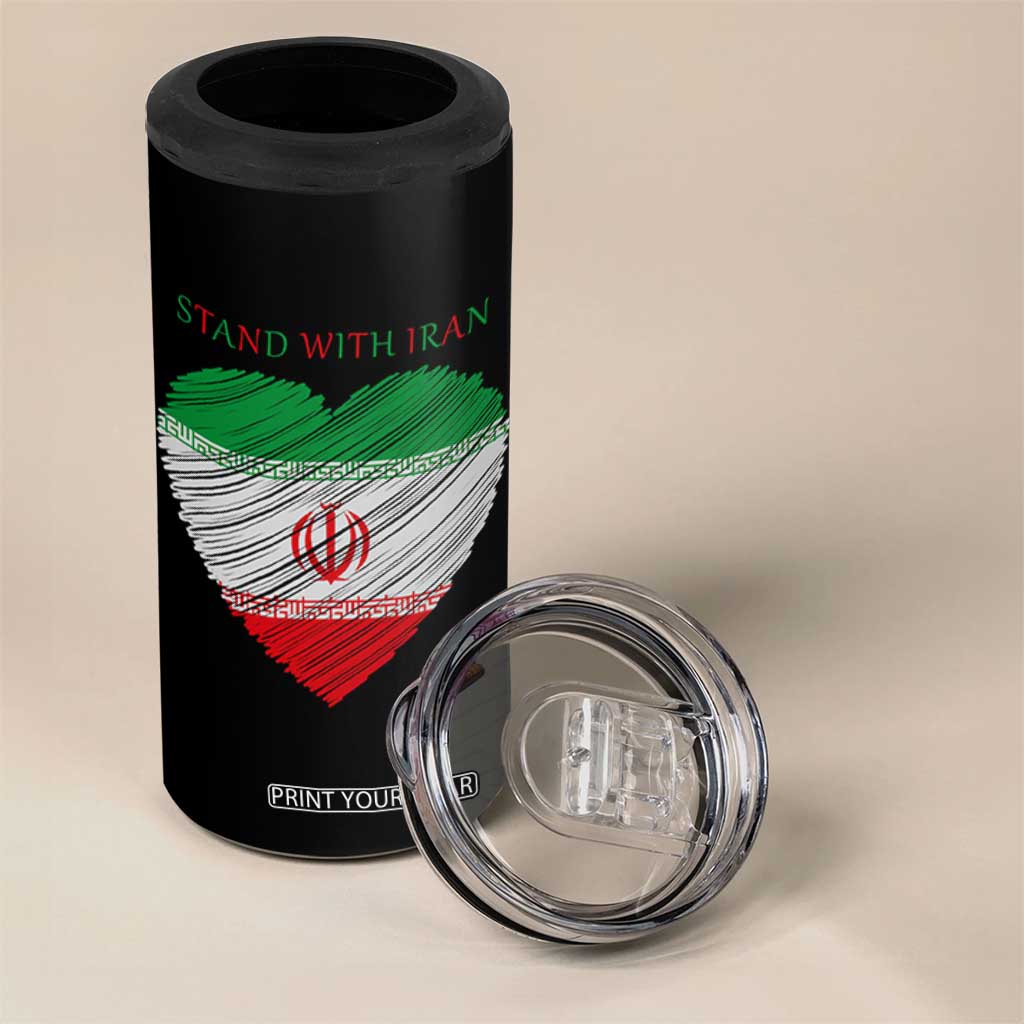 Stand With Iran 4 in 1 Can Cooler Tumbler Anti War Political Protest Statement TS12 Print Your Wear