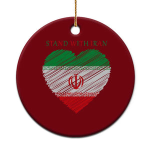 Stand With Iran Ceramic Ornament Anti War Political Protest Statement TS12 1pc Red Print Your Wear
