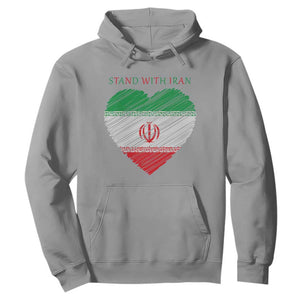 Stand With Iran Hoodie Anti War Political Protest Statement TS12 Sport Gray Print Your Wear