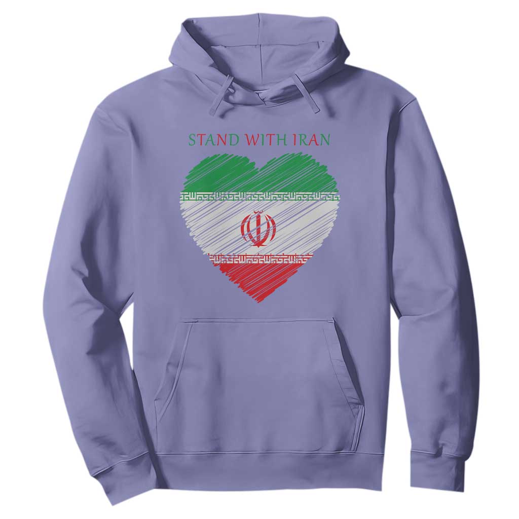 Stand With Iran Hoodie Anti War Political Protest Statement TS12 Violet Print Your Wear