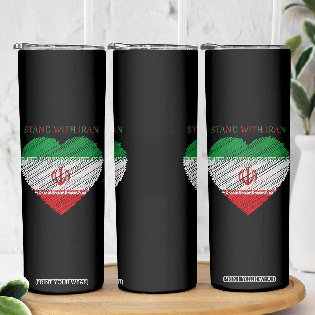 Stand With Iran Skinny Tumbler Anti War Political Protest Statement TS12 Print Your Wear