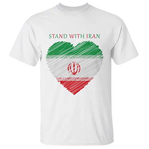 Stand With Iran T Shirt Anti War Political Protest Statement TS12 White Print Your Wear