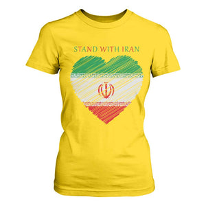 Stand With Iran T Shirt For Women Anti War Political Protest Statement TS12 Daisy Print Your Wear