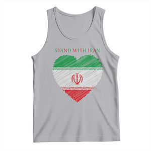 Stand With Iran Tank Top Anti War Political Protest Statement TS12 Athletic Heather Print Your Wear