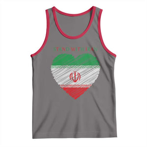 Stand With Iran Tank Top Anti War Political Protest Statement TS12 Deep Heather Red Print Your Wear