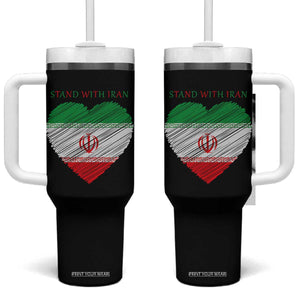 Stand With Iran Tumbler With Handle Anti War Political Protest Statement TS12 One Size: 40 oz Black Print Your Wear