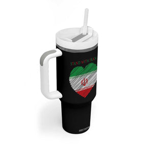Stand With Iran Tumbler With Handle Anti War Political Protest Statement TS12 Print Your Wear