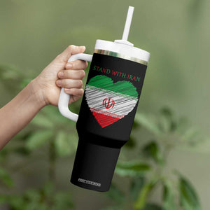 Stand With Iran Tumbler With Handle Anti War Political Protest Statement TS12 Print Your Wear