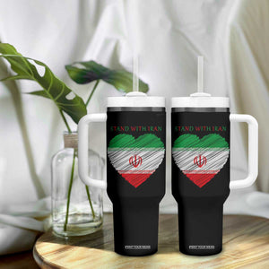 Stand With Iran Tumbler With Handle Anti War Political Protest Statement TS12 Print Your Wear