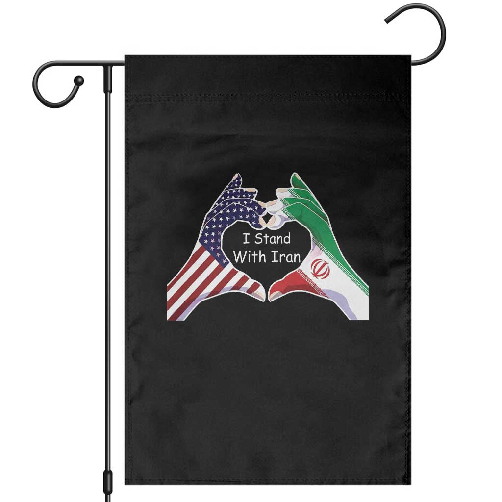 I Stand With Iran Garden Flag Support Iranian People For Peace TS12 Black Print Your Wear