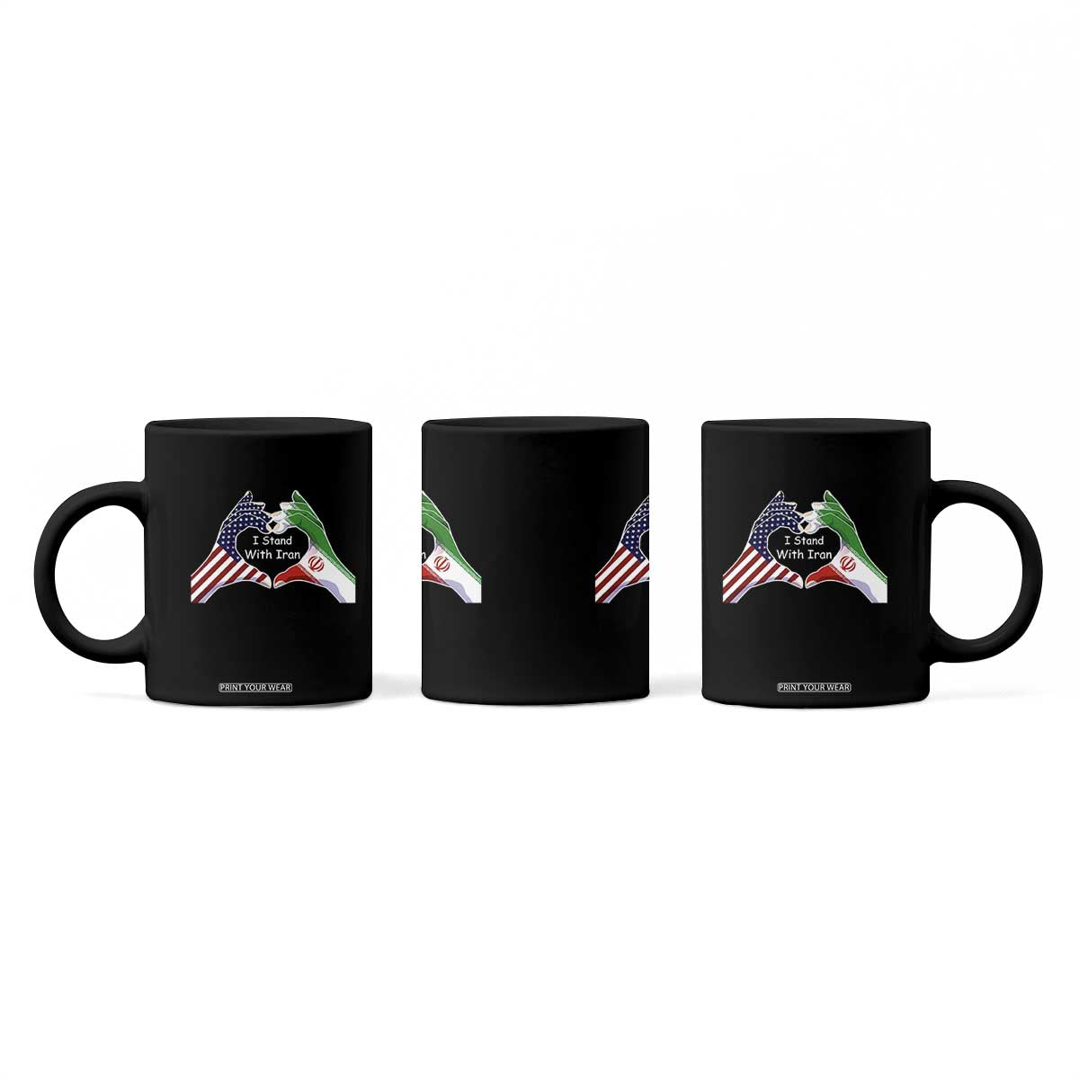 I Stand With Iran Coffee Mug Support Iranian People For Peace TS12 Print Your Wear