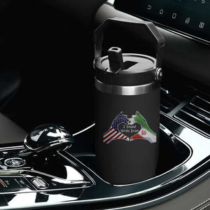 I Stand With Iran Flip Straw Tumbler Support Iranian People For Peace TS12 Print Your Wear