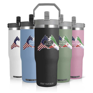 I Stand With Iran Flip Straw Tumbler Support Iranian People For Peace TS12 Print Your Wear