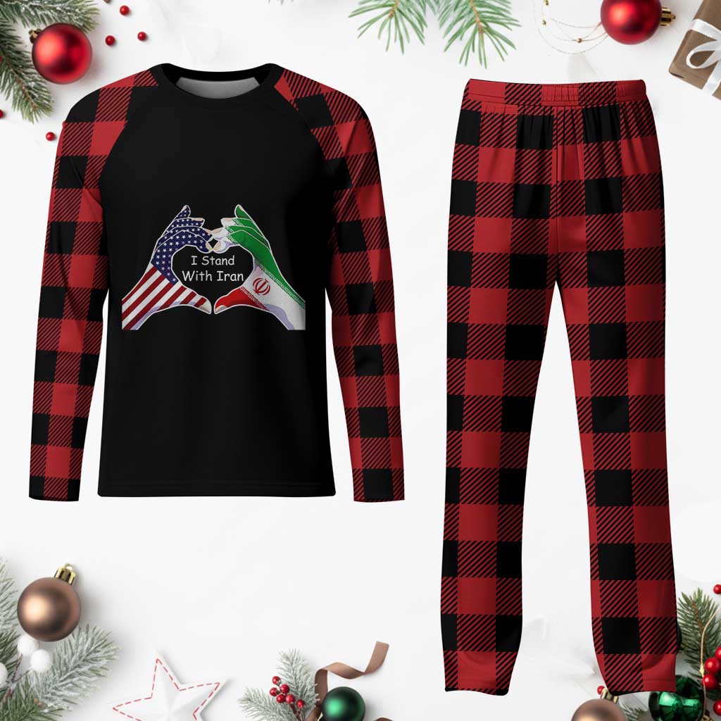 I Stand With Iran Plaid Pajama Set Support Iranian People For Peace TS12 Buffalo Plaid Print Your Wear