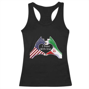 I Stand With Iran Racerback Tank Top Support Iranian People For Peace TS12 Black Print Your Wear