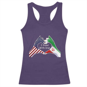 I Stand With Iran Racerback Tank Top Support Iranian People For Peace TS12 Purple Print Your Wear