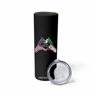 I Stand With Iran Skinny Tumbler Support Iranian People For Peace TS12 Print Your Wear