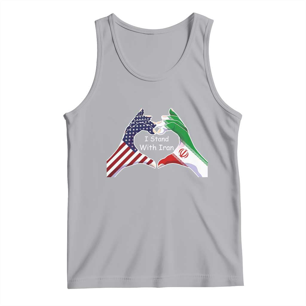 I Stand With Iran Tank Top Support Iranian People For Peace TS12 Athletic Heather Print Your Wear