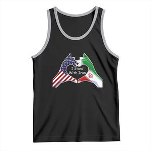 I Stand With Iran Tank Top Support Iranian People For Peace TS12 Black Athletic Heather Print Your Wear