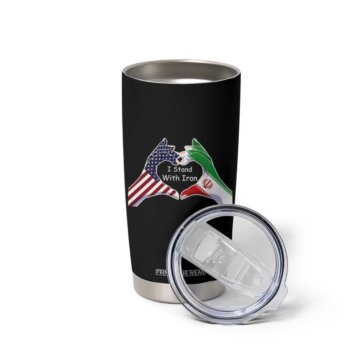 I Stand With Iran Tumbler Cup Support Iranian People For Peace TS12 Print Your Wear