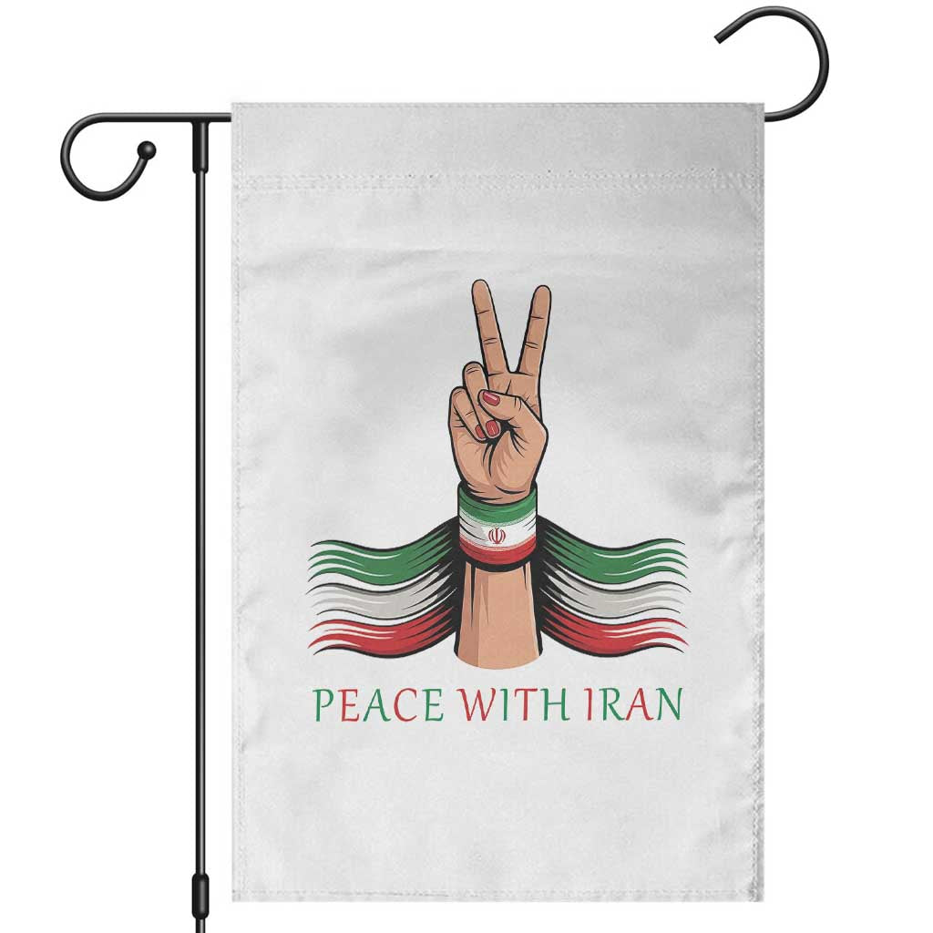 Peace With Iran Garden Flag Support Iranian People For Peace TS12 White Print Your Wear