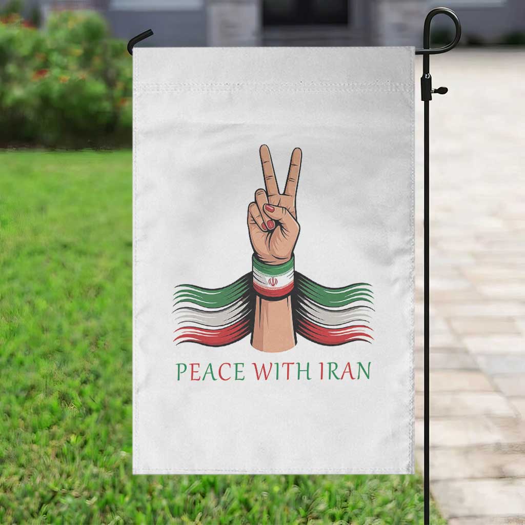Peace With Iran Garden Flag Support Iranian People For Peace TS12 Print Your Wear