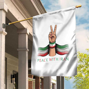 Peace With Iran Garden Flag Support Iranian People For Peace TS12 Print Your Wear