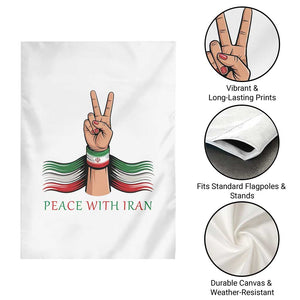 Peace With Iran Garden Flag Support Iranian People For Peace TS12 Print Your Wear