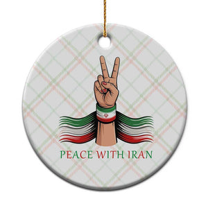 Peace With Iran Ceramic Ornament Support Iranian People For Peace TS12 1pc Christmas Plaid Print Your Wear