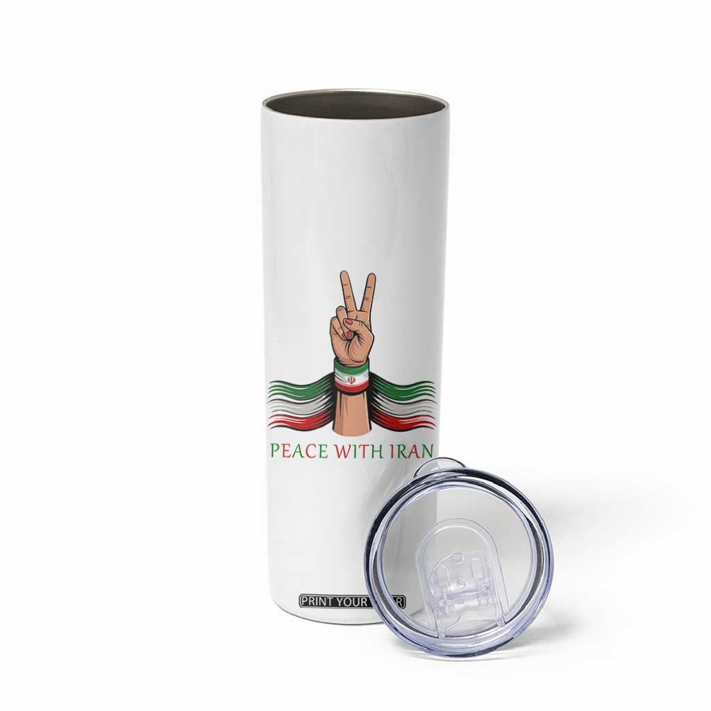 Peace With Iran Skinny Tumbler Support Iranian People For Peace TS12 Print Your Wear