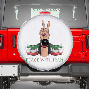 Peace With Iran Spare Tire Cover Support Iranian People For Peace TS12 White Print Your Wear