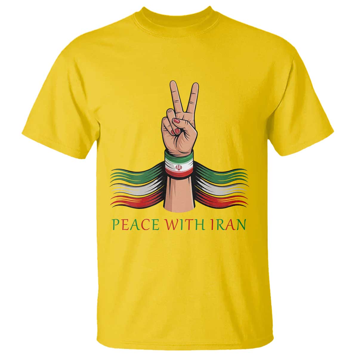 Peace With Iran T Shirt Support Iranian People For Peace TS12 Daisy Print Your Wear