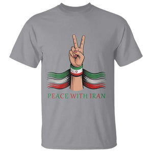 Peace With Iran T Shirt Support Iranian People For Peace TS12 Sport Gray Print Your Wear