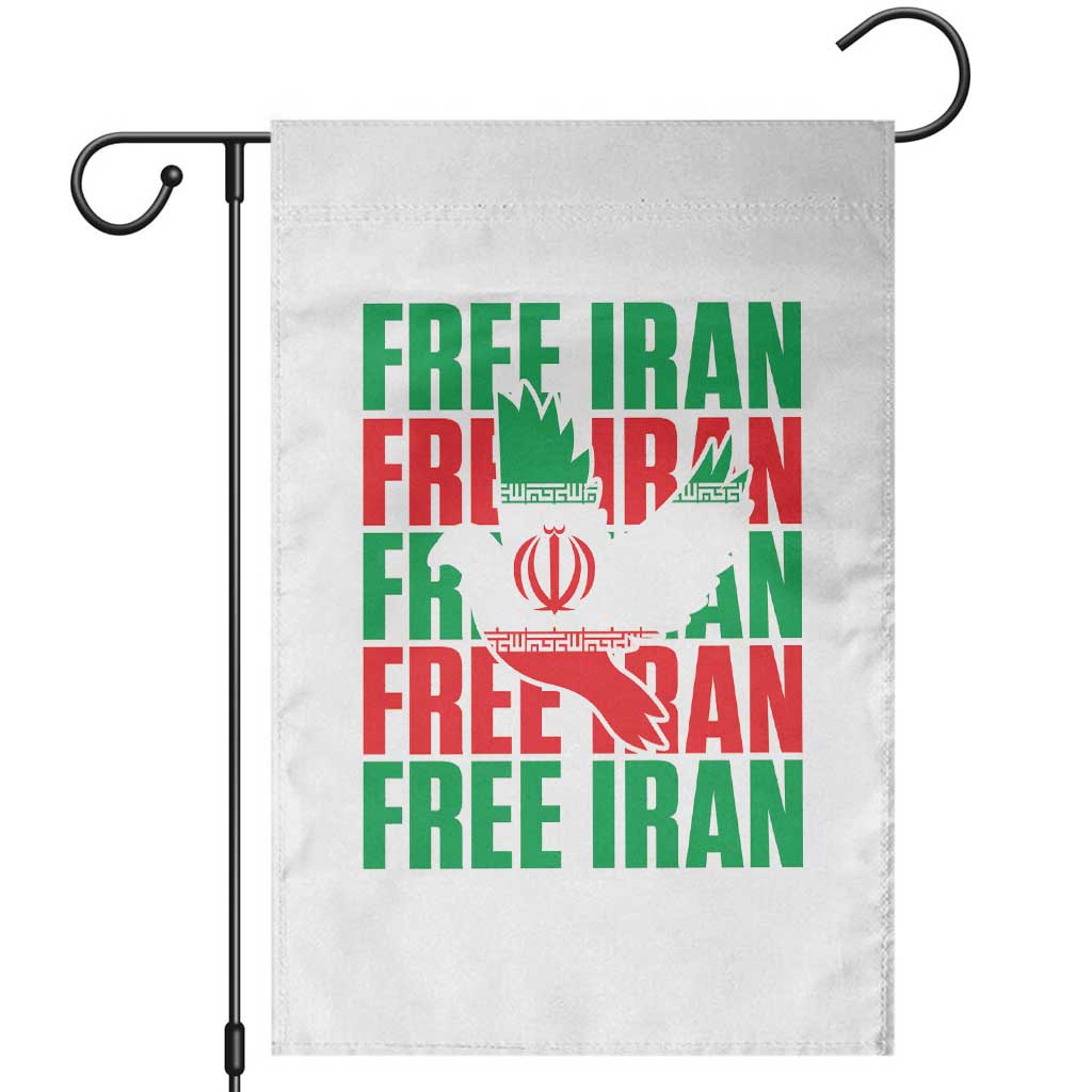 Freedom Dove Flag Garden Flag Peaceful Iran Support TS12 White Print Your Wear