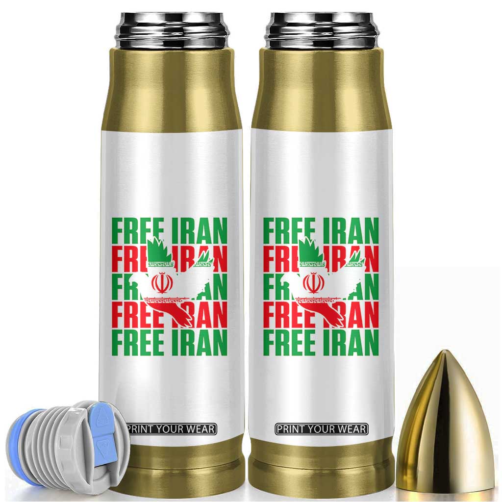 Freedom Dove Flag Bullet Tumbler Peaceful Iran Support TS12 White Print Your Wear