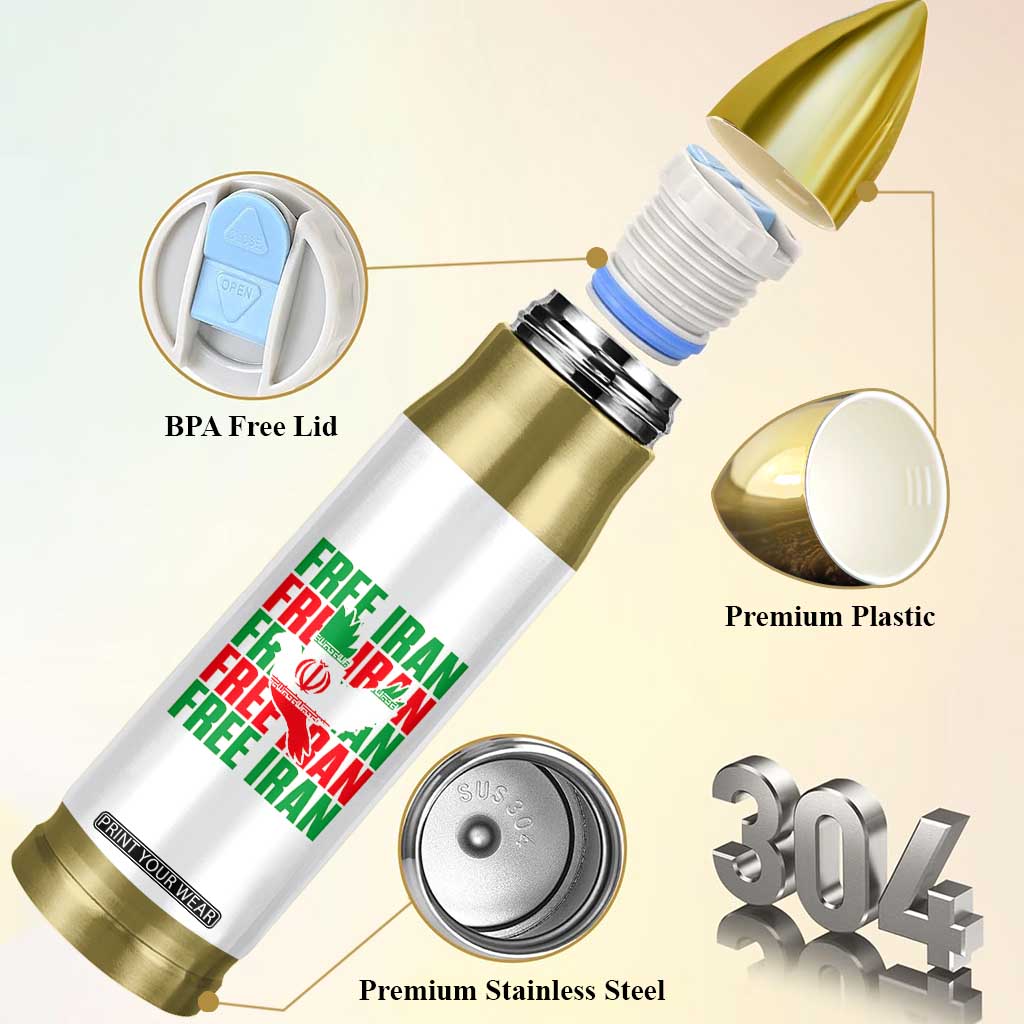 Freedom Dove Flag Bullet Tumbler Peaceful Iran Support TS12 Print Your Wear