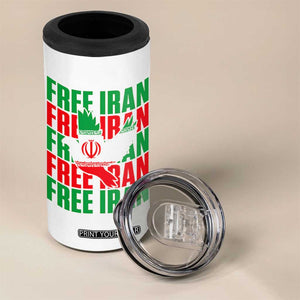 Freedom Dove Flag 4 in 1 Can Cooler Tumbler Peaceful Iran Support TS12 Print Your Wear