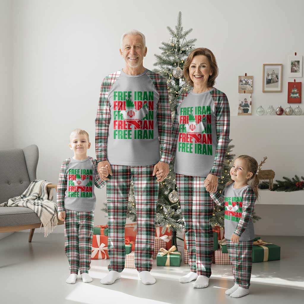 Freedom Dove Flag Plaid Pajama Set Peaceful Iran Support TS12 Christmas Plaid Print Your Wear