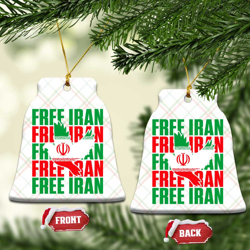 Freedom Dove Flag Ceramic Ornament Peaceful Iran Support TS12 Print Your Wear