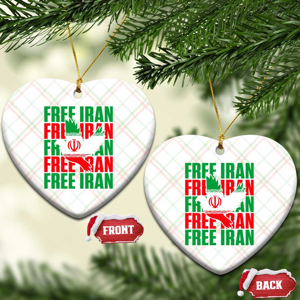 Freedom Dove Flag Ceramic Ornament Peaceful Iran Support TS12 Print Your Wear
